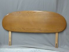 Ercol light elm headboard for a double bed,