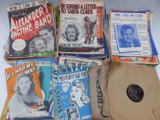A quantity of 1940s / 50s sheet music to include Vera Lynn, Doris Day,