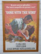 Framed 'Gone With the Wind' poster,