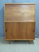 Retro Herbert Gibb autographed furniture teak or mahogany bureau,