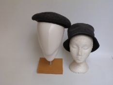Hermes moleskin hat and a motsch for Hermes beret,
