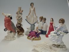A collection of Nao, Royal Worcester and other figures,