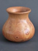 Turned treen monkey puzzle vase by Dick Mather of Bath,