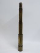 19thC two draw telescope with provision for a stand,
