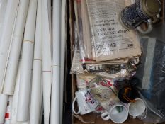 A quantity of ephemera to include Myth and Magic figures, newspapers covering the moon landing,