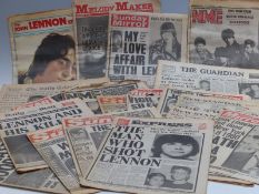 A collection of newspapers from 1980,