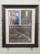Star Trek montage signed Patrick Stewart and Alice Krige