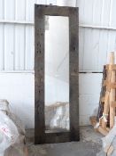 Four ex-Superdry stores large rustic / distressed framed shopfitting mirrors,