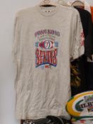 A collection of rugby related ephemera, shirts etc including ties,