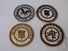 Seven Masonic jewels and woven badges etc,