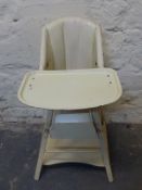 A vintage child's high chair