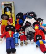 Quantity of golly soft toys including boxed Takas, Theodore,