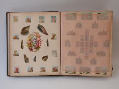 An exceptionally well-presented Victorian scrap album with embossed 'Nellie' to front cover,