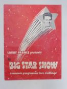 Billy Fury signed Larry Parnes Big Star Show programme also signed Freddie and the Dreamers,