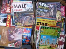 Large quantity of magazines to include Playboy, Penthouse, Cavalier, Dapper, Continental, Cavalcade,