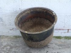 Cast iron or similar copper bowl,
