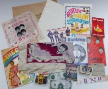 The Beatles Yellow Submarine 20 pop out art decorations, original Fan Club membership card,