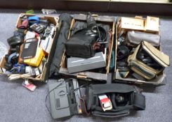 A large quantity of cameras including Canon, Olympus Trip 135, Ricoh 500 RF, Fujica 350 zoom,