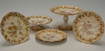 Pointons blush ivory dessert ware including tazza.