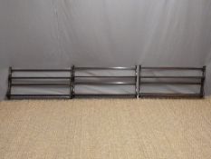 Three Ercol plate racks,
