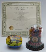 Beatles Franklin Mint Sgt Pepper's limited edition figure in glass dome with certificate with a