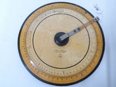 K Emil Troger Mylau-Vogtl circular slide rule marked 37/393/6004 and also DRGM 227046