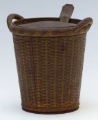 Huntley and Palmer biscuit tin in the shape of a twin handled basket,
