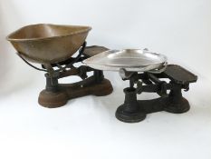 Parnall Bristol cast iron scales and a further set of cast iron scales