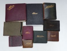 A collection of ten vintage autograph albums including sketches,