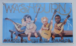 Washburn guitars enamel advertising sign,