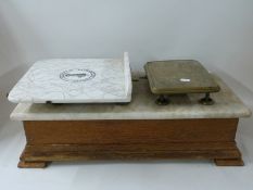 Bartlett & Son Limited Bristol shop counter scales with ceramic pan,