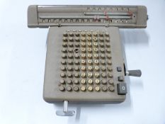 Monroe LN-160X mechanical calculator serial no J724524 in original travel case
