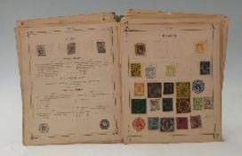 Loose pages from an Imperial Postage Stamp Album with early all world stamps