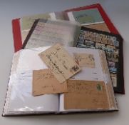 A collection of German postal items including covers and postcards and a stockbook of Italian