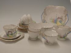 A quantity of Shelly Foxglove pattern teaware,