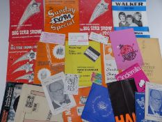 Theatre and concert programmes, artists include Ravi Shankar, The Hollies, Gerry and the Pacemakers,