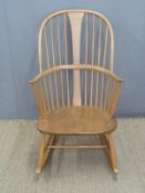 Ercol light elm rocking chair,