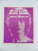 David Bowie advertising poster 'Now Try His Album - David Bowie SBL 7912 - You'll Want It' issued