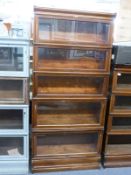 Globe Wernicke mahogany five section bookcase,