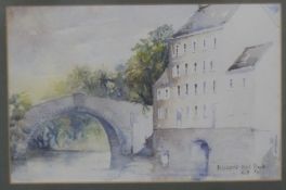 Watercolour Blackpool Mill Pembrokeshire, monogrammed lower right RCB,