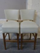 Two contemporary bar stools,