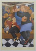 Beryl Cook pencil signed print 'Shall We Dance', 56 x 40cm,
