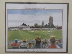 Taunton County Cricket ground signed limited edition (115/200) print