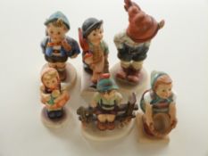 Six Goebel Hummel figures