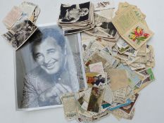 A collection of cigarette cards to include Kensitas Silks, embroidered flowers, glamour etc,