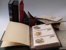 A quantity of empty albums and stockbooks and a collection of World Wildlife first day covers