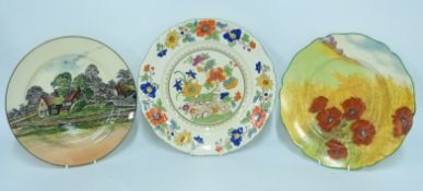 Doulton Seriesware plates including Poppies and a large Mason's Bible pattern plate