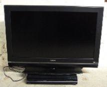 Humax 32 inch flatscreen TV and a DVD recorder