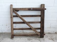 A 4ft five bar gate and a Mastercraft Courser LT245/75R16 tyre