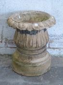 Cotswold Coade stone or similar 19thC or early 20thC garden urn,